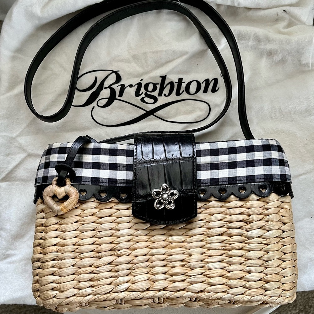 Brighton Rattan Crossbody Bag  NWOT   includes Brighton dust bag